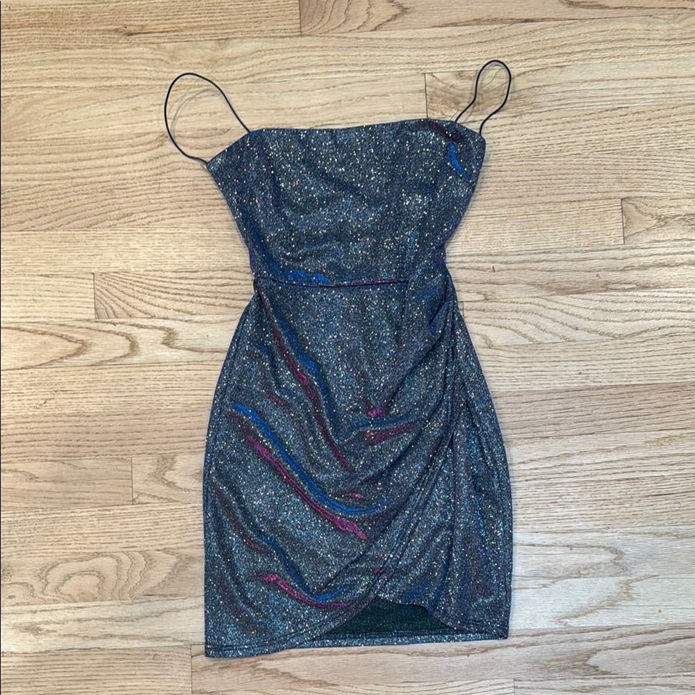 Windsor Mini Dress Purple Glitter